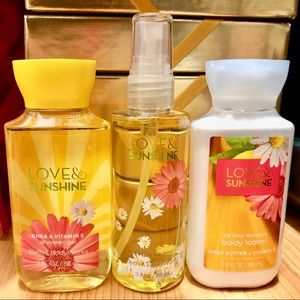 NEW Bath & Body Works “Love & Sunshine” gift set